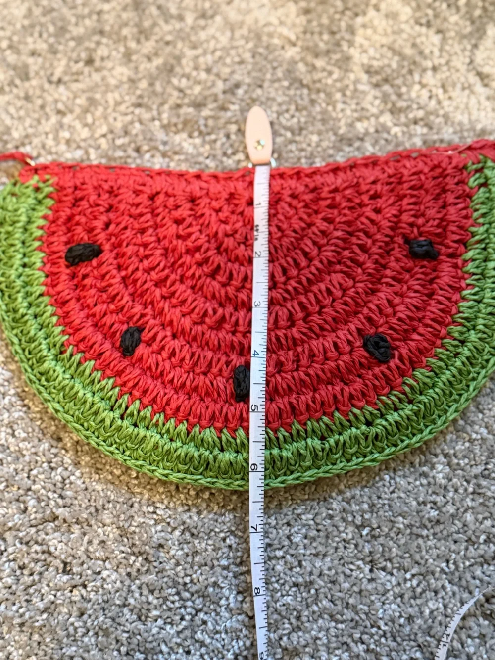 Handmade Watermelon Crochet Clutch - Picture 3 of 7
